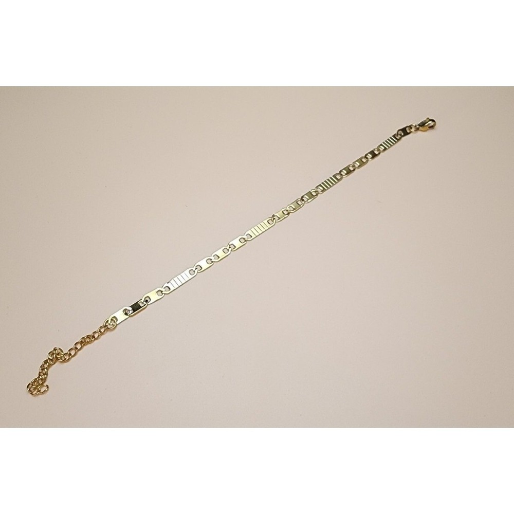 Figaro Chain Bracelet 18k Yellow Gold Plated 8MM 8" FREE $HIPPING!! - Picture 3 of 7